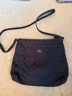 Coach Black Signature Jacquard Crossbody Bag